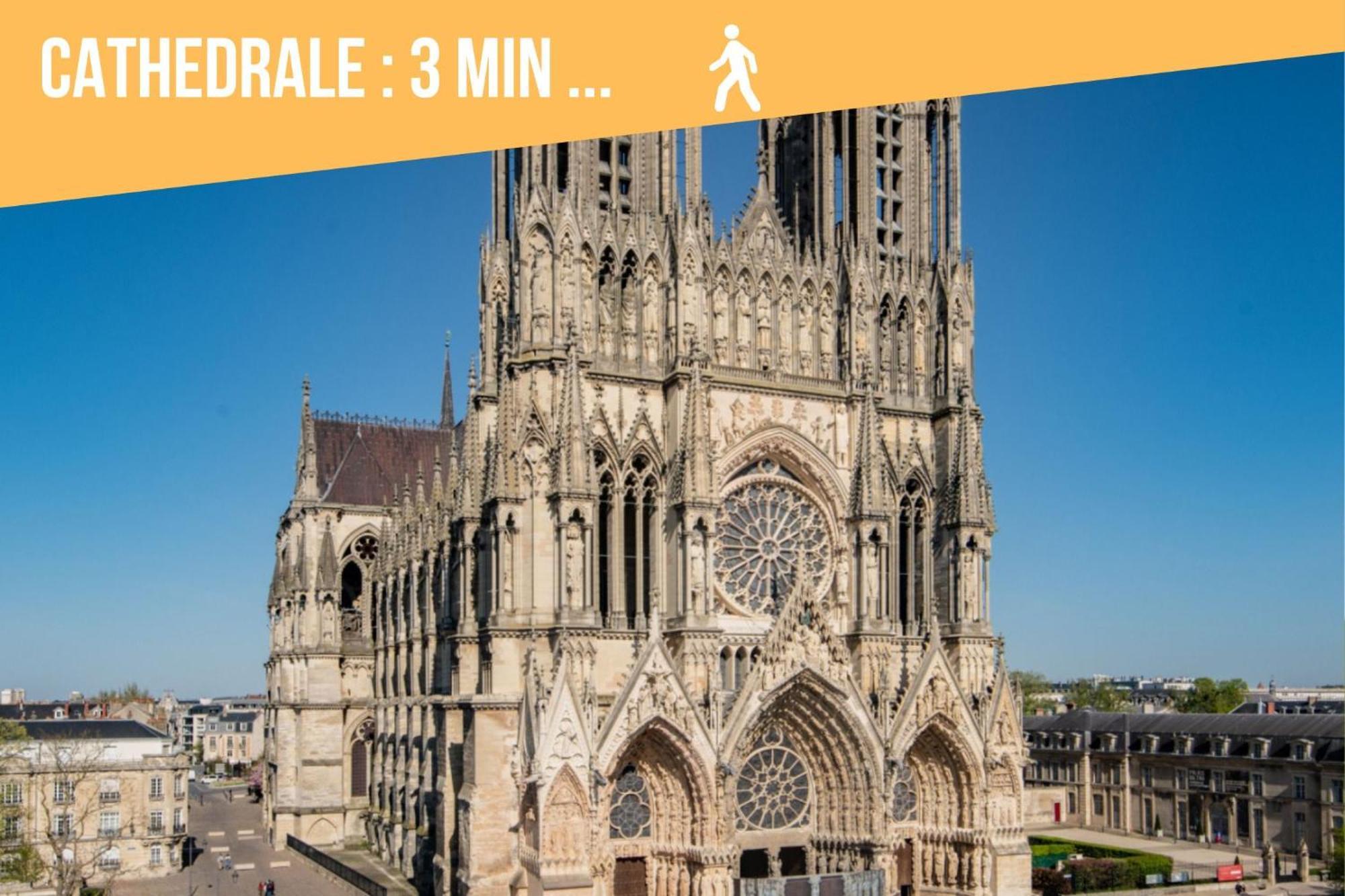 兰斯So Guest- Pepite De Charme Proche Cathedrale, Climatisation Parking公寓 外观 照片